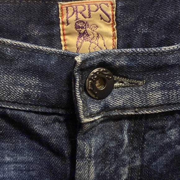PRPS 'Demon' Selvedge Graphic Print Straight-Skinny Denim Jeans (38W x 34L) - Picture 4 of 8